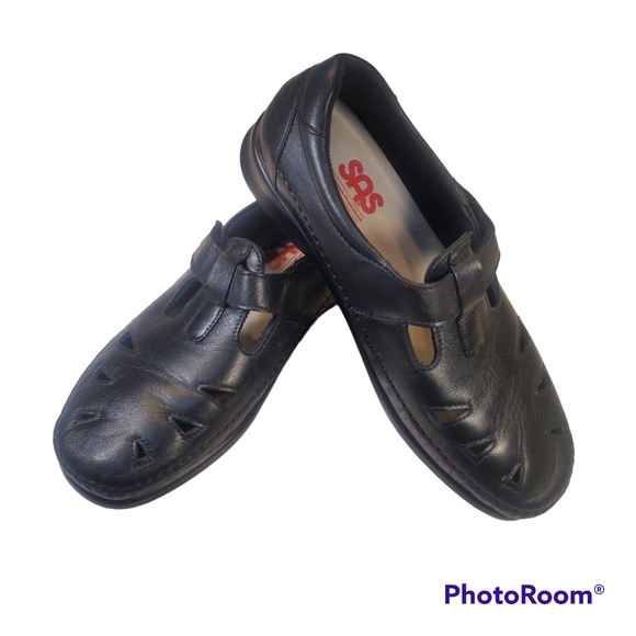 SAS Willow Black Leather Moccasin Women's 9.5 - Picture 1 of 10